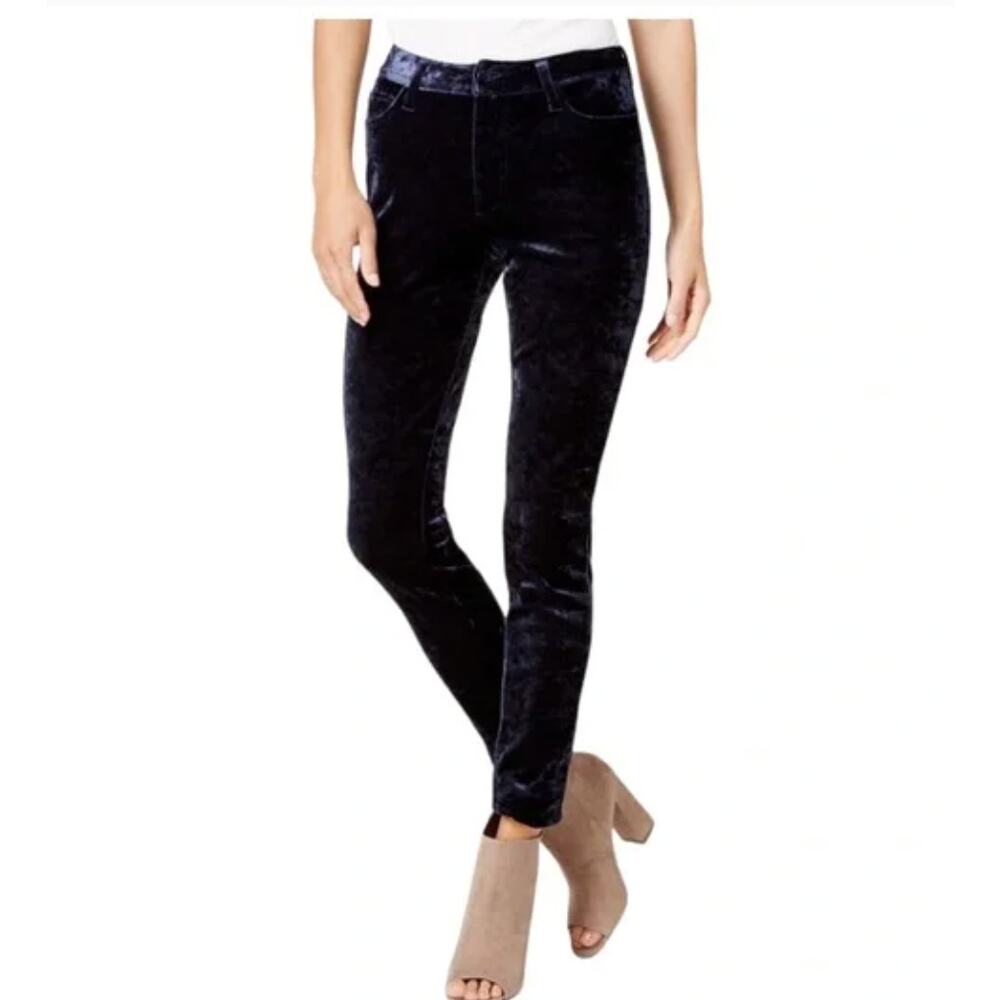 Joe's Jeans 'The Charlie' Sz 29 Dark Blue Crushed‎ Velvet Straight Slim Pants